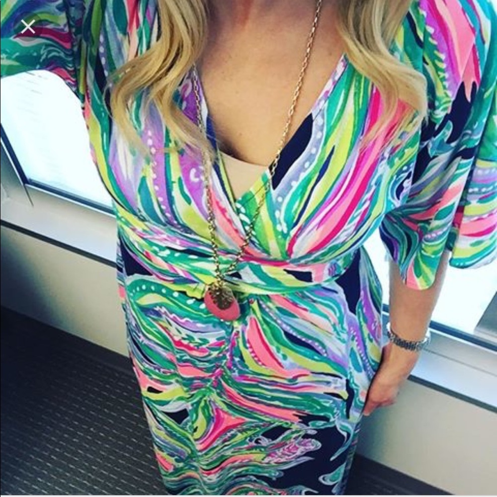NWT Lilly Pulitzer Leaf Me Alone Tassel Necklace